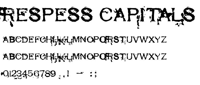 Respess Capitals Excessive font